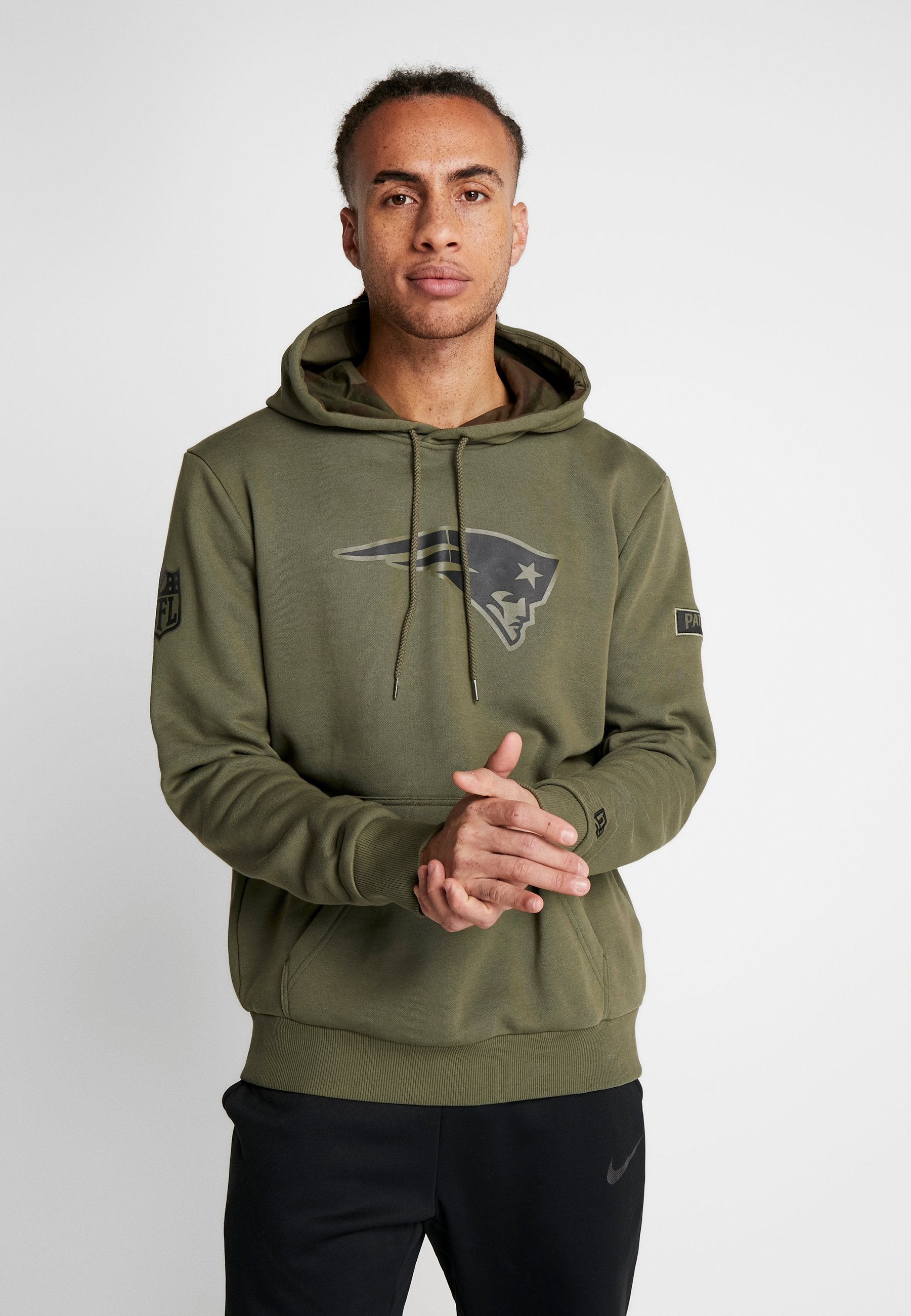 olive green patriots hoodie
