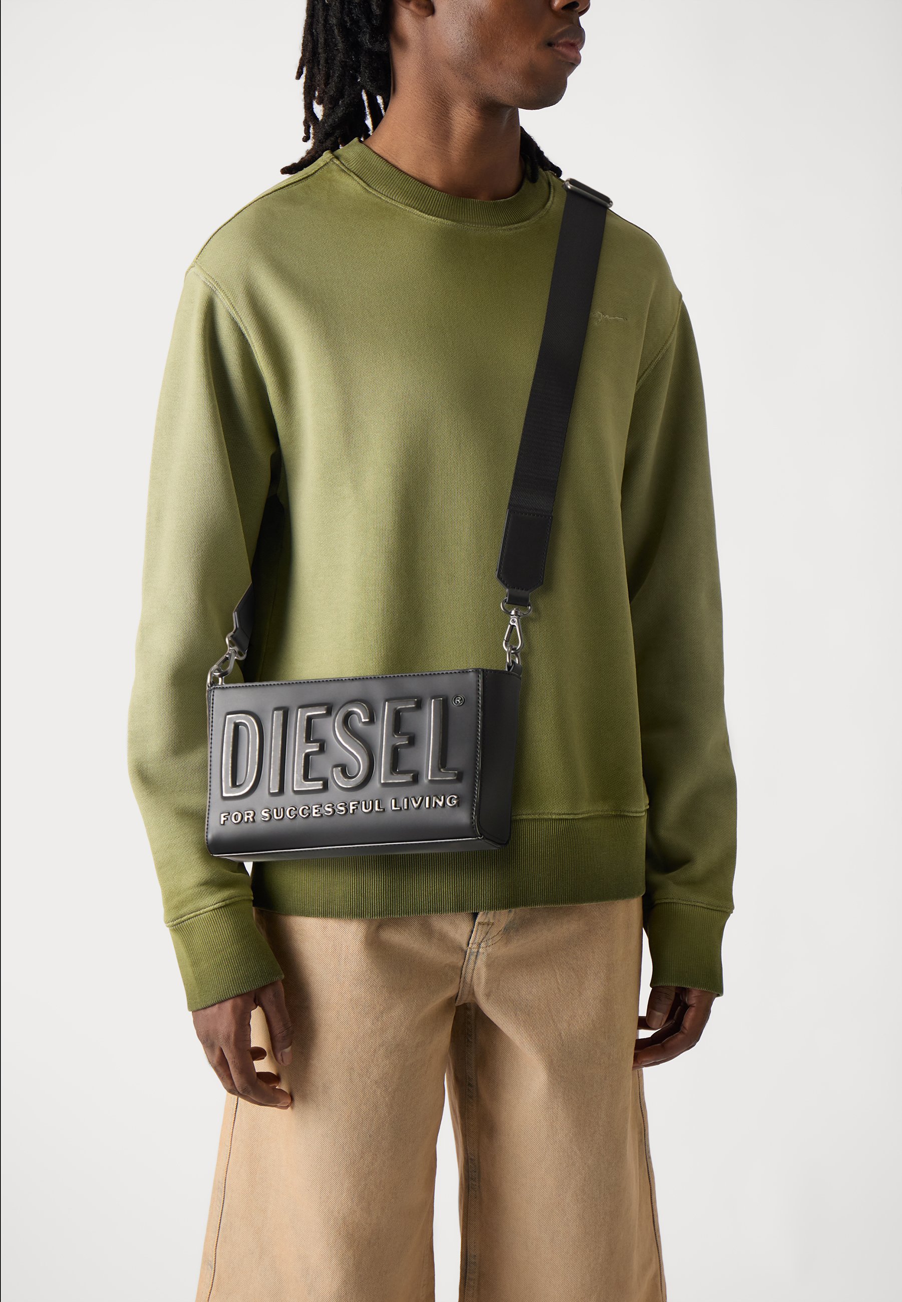 Diesel DSL 3D CAMERA BAG X UNISEX - Cross body bag - black