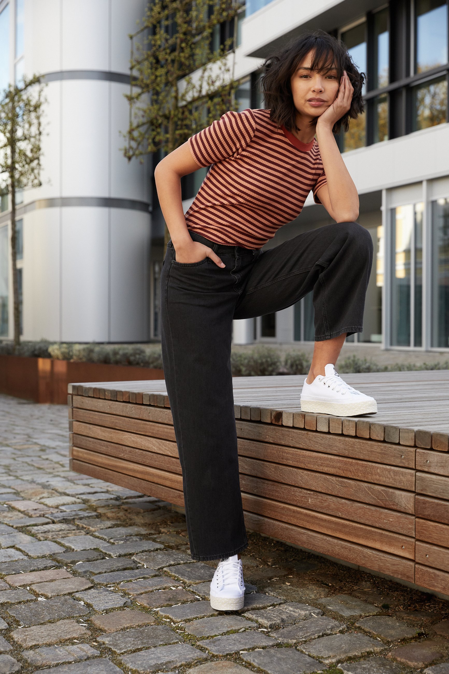 Lee WIDE LEG - Jeans baggy - black duns/nero denim - Zalando.it