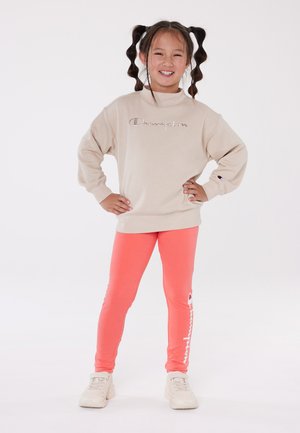 Champion ICONS LARGE LOGO - Leggings - Trousers - coral