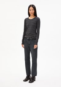 ARMEDANGELS ENRICCAA STRIPES - Langarmshirt - iron cast black