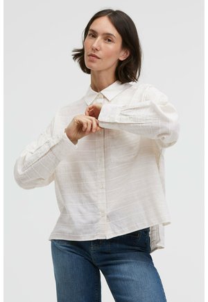 BOXY-BERRY MIT - UND STREIFEN - Hemdbluse - cotton white