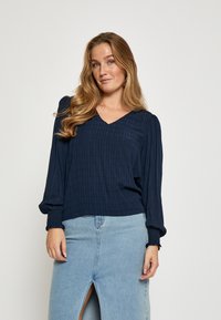 Minus ANINE V-NECK  - Blouse - sky captain
