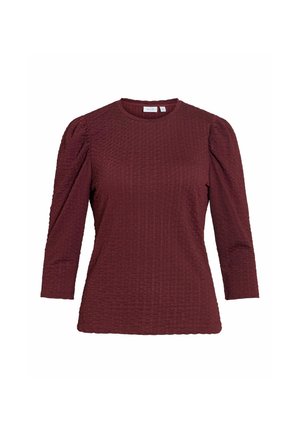 VILA, 3/4 SLEEVED TOP VIANINE ROUND NECK - Blúzka - port royale