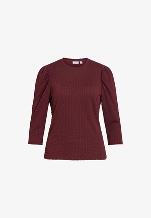 VILA, 3/4 SLEEVED TOP VIANINE ROUND NECK - Blúzka - port royale