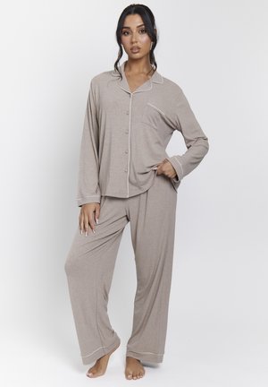 Loungeable LONG SLEEVE SET - Pyjamas - oatmeal