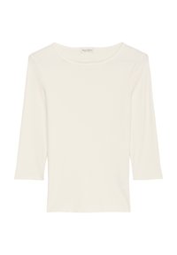 Marc O'Polo 3/4 SLEEVE FINE BINDING AT NECK - Långärmad tröja - salty white