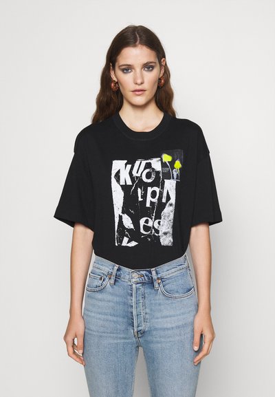 RE/DONE HIGH RISE ANKLE CROP - Traperice uskog kroja - light blue