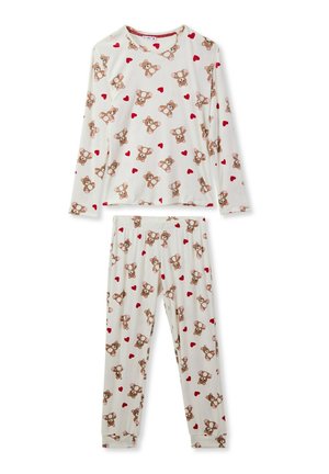 Terranova CON ORSETTI E CUORI - Pigiama - bianco lana