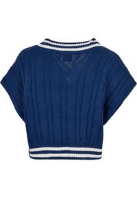 Urban Classics CROPPED COLLEGE SLIPOVER - Printtipaita - spaceblue