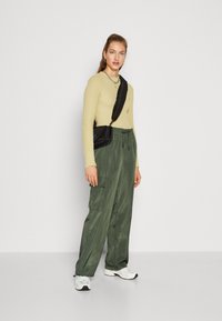 Noisy May Curve elasticated waist cargo pants in black