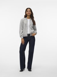 Vero Moda VMKIMIKO - Majica s kapuljačom i patentnim zatvaračem - light grey melange