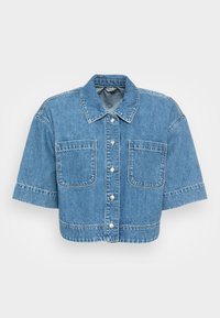 ONLCLEA CROPPED - Blouse - medium blue denim