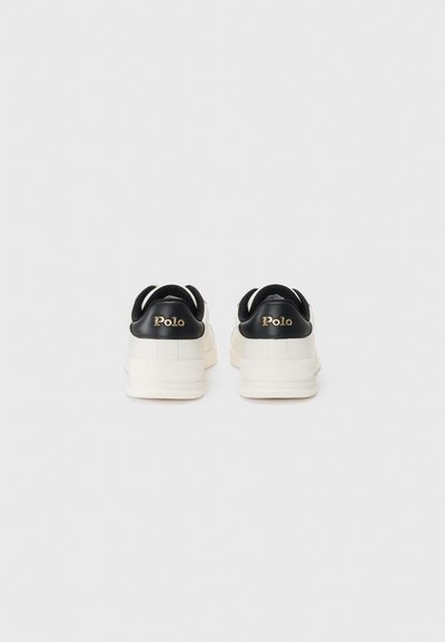 Polo Ralph Lauren HERITAGE COURT II LEATHER SNEAKER UNISEX - Baskets basses - deckwash white/black
