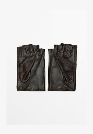 Massimo Dutti, Vingerloze handschoenen - dark brown