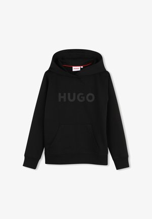 HUGO Kids, HOODED SWEATSHIRT - Jersey con capucha - black