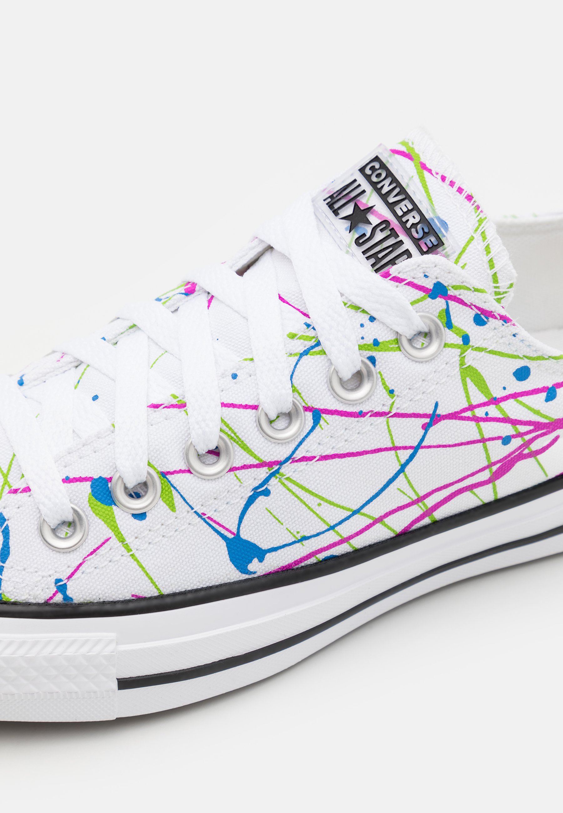 painted white high top converse