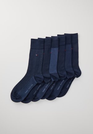 Tommy Hilfiger MEN SOCK GIFTBOX BIRDSEYE 6 PACK - Chaussettes - navy