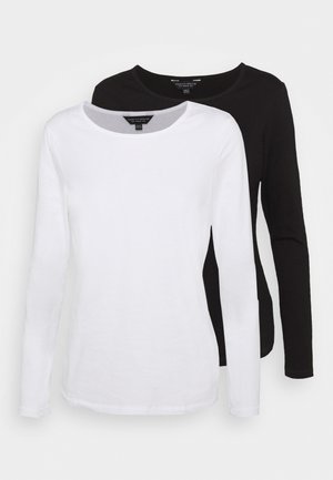 LONG SLEEVED CREW NECK 2 PACK - Bluzka z długim rękawem - black