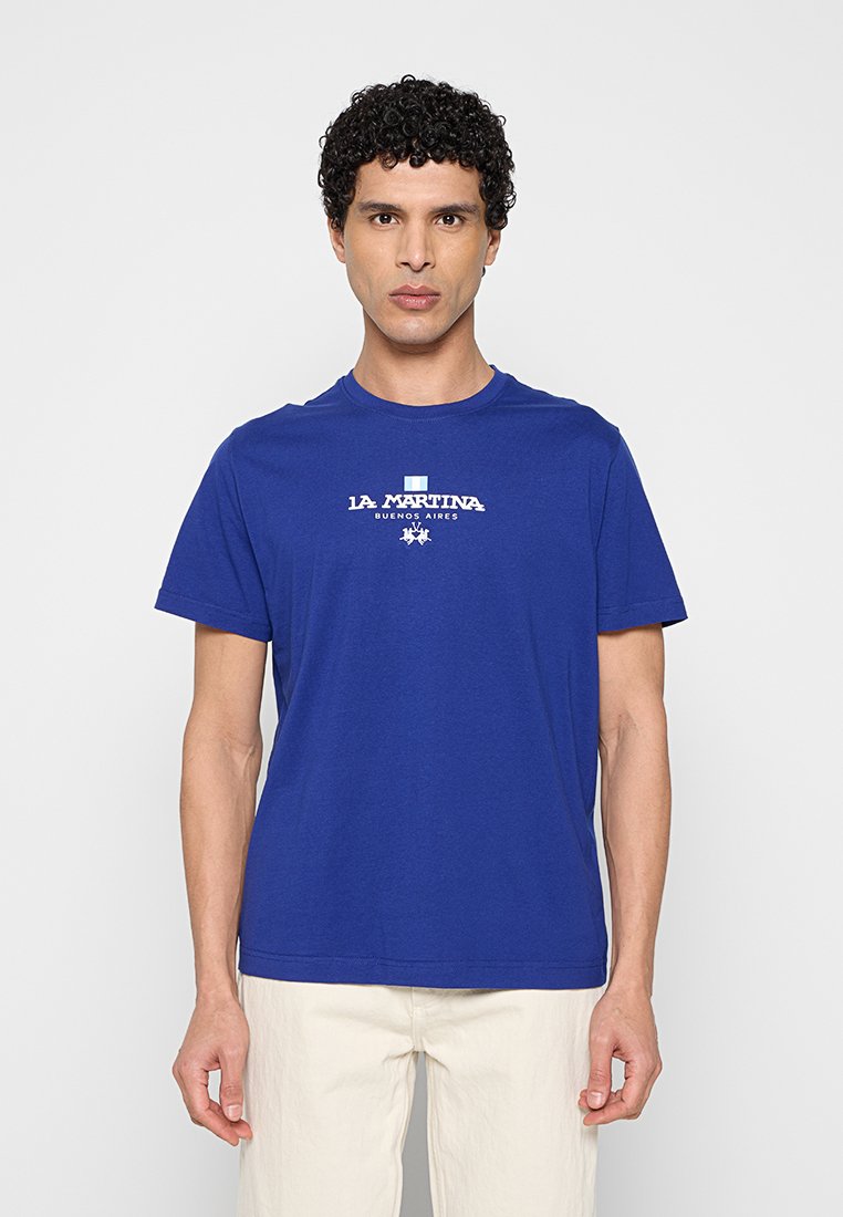 LA MARTINA T-shirt print blauw