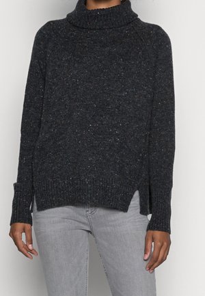 Stickad tröja - mottled dark grey