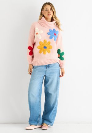 FLORAL APPLIQUE - Trui - pink