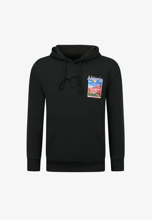 Local Fanatic, OVERSIZED HOODIE CAPUCHON - ALGERIA PRINT - DIK GEWEVEN - NW - FF-5813 - Hoodie - zwart