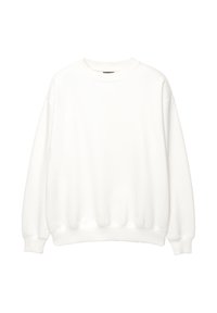 ROUND NECK - Bluză de molton - white