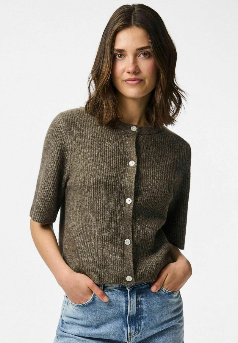 Pieces - PCSILLY O-NECK - Gilet - morel, Agrandir