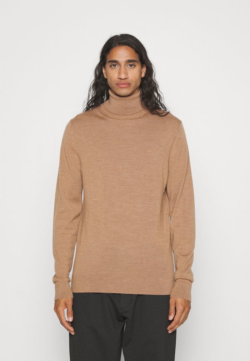 Calvin Klein - TURTLE NECK - Pulóver - caramel heather, Nagyítás