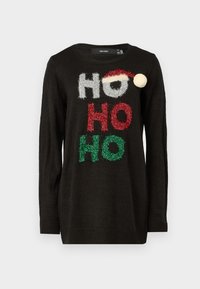Vero Moda VMHOHO O NECK  - Neule - black/silver/red/green