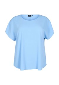 Zizzi MIT KURZEN ÄRMELN UND RUNDHALSAUSSCHNITT - Camicetta - della robbia blue