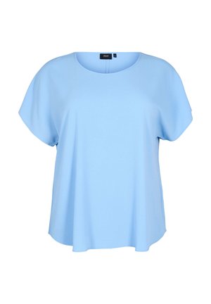 Zizzi MIT KURZEN ÄRMELN UND RUNDHALSAUSSCHNITT - Blouse - della robbia blue