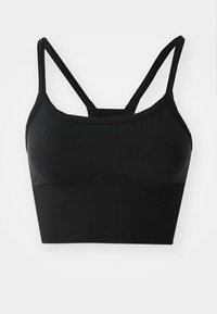 Musthave mustaribal tarnsporti rinnahoidja. Omab sügavat kaelust ja kahte õhukest rihma, mis on seljaosas ristatud.