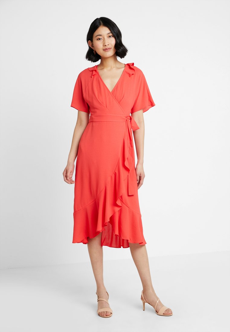 abigail frill wrap dress