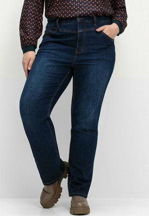 Sheego Straight leg jeans - dark blue denim