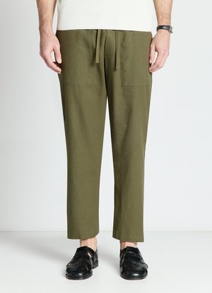 Calliope, PANTALONE LUNGO TINTA UNITA - Pantalon classique - verde militare
