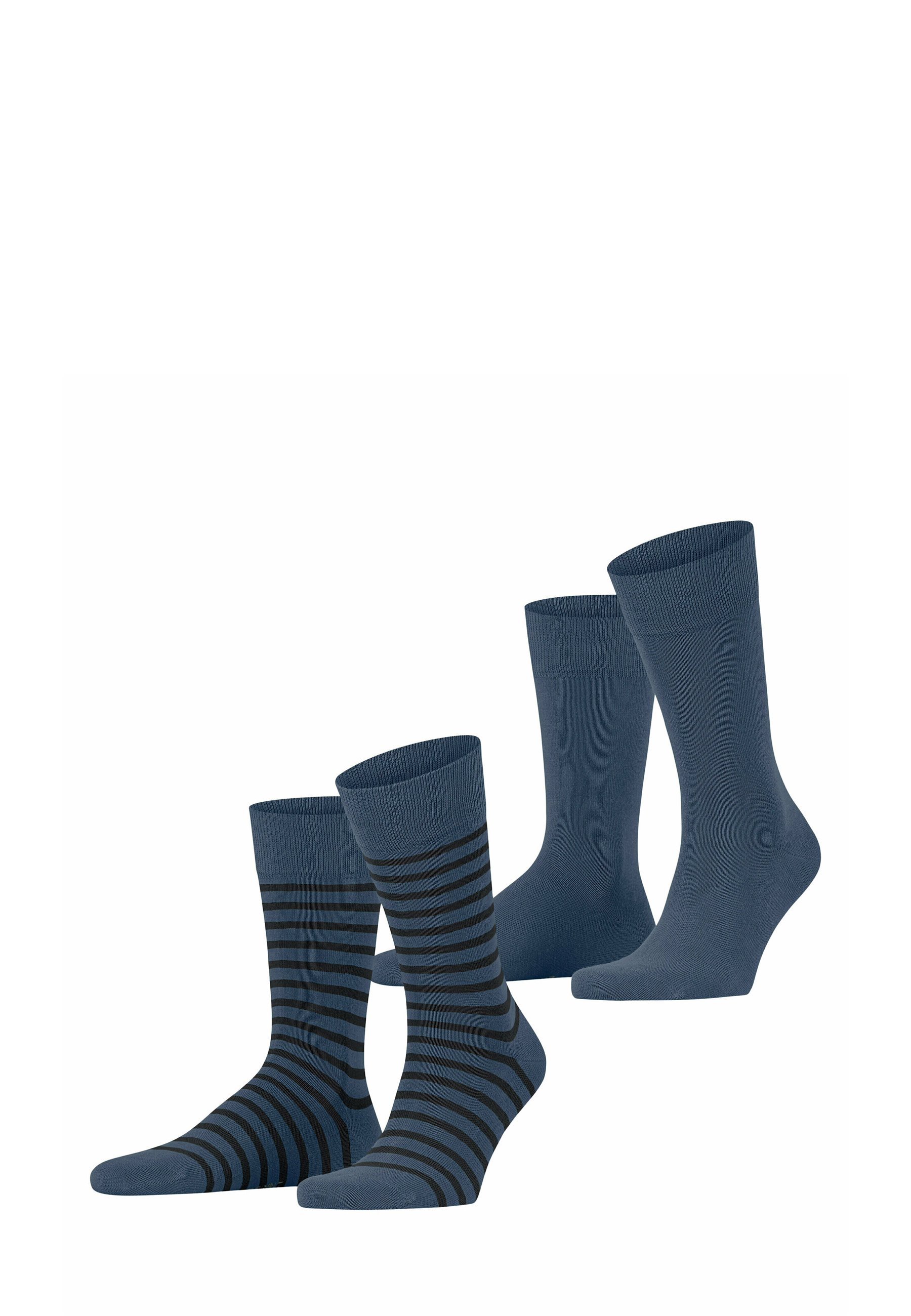 Esprit Fine Stripe 2-Pack - Chaussettes - Blueb Peel/denim Bleu
