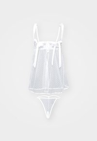 Ann Summers UNWRAP ME LUXE BABYDOLL - Nightie - ivory