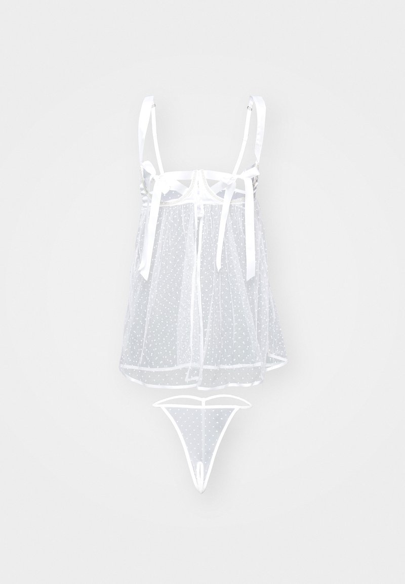 Ann Summers UNWRAP ME LUXE BABYDOLL - Nightie - ivory