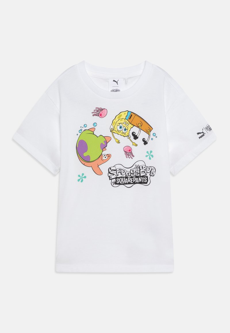 Puma SPONGEBOB TEE UNISEX Tshirts med print white/hvit Zalando.no