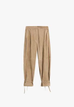 Massimo Dutti, - Spodnie skórzane