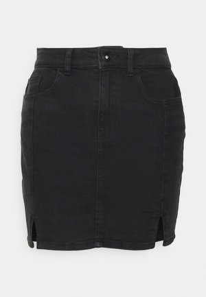 Noisy May Petite NMFLING PLEATED SKIRT - Denimová sukně - black