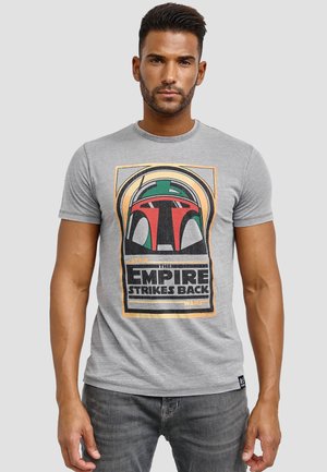 STAR WARS BOBA FETT EMPIRE STRIKES BACK - T-shirt med print - hellgrau