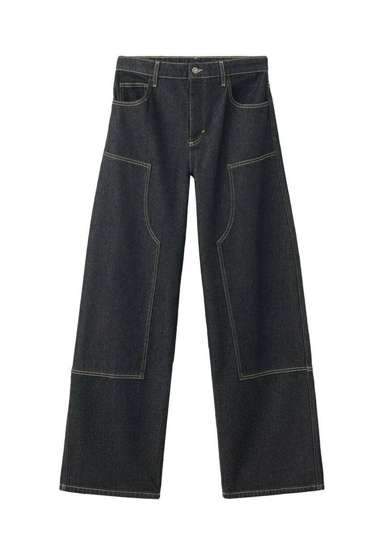 Mango Jeansy workwear/czarny