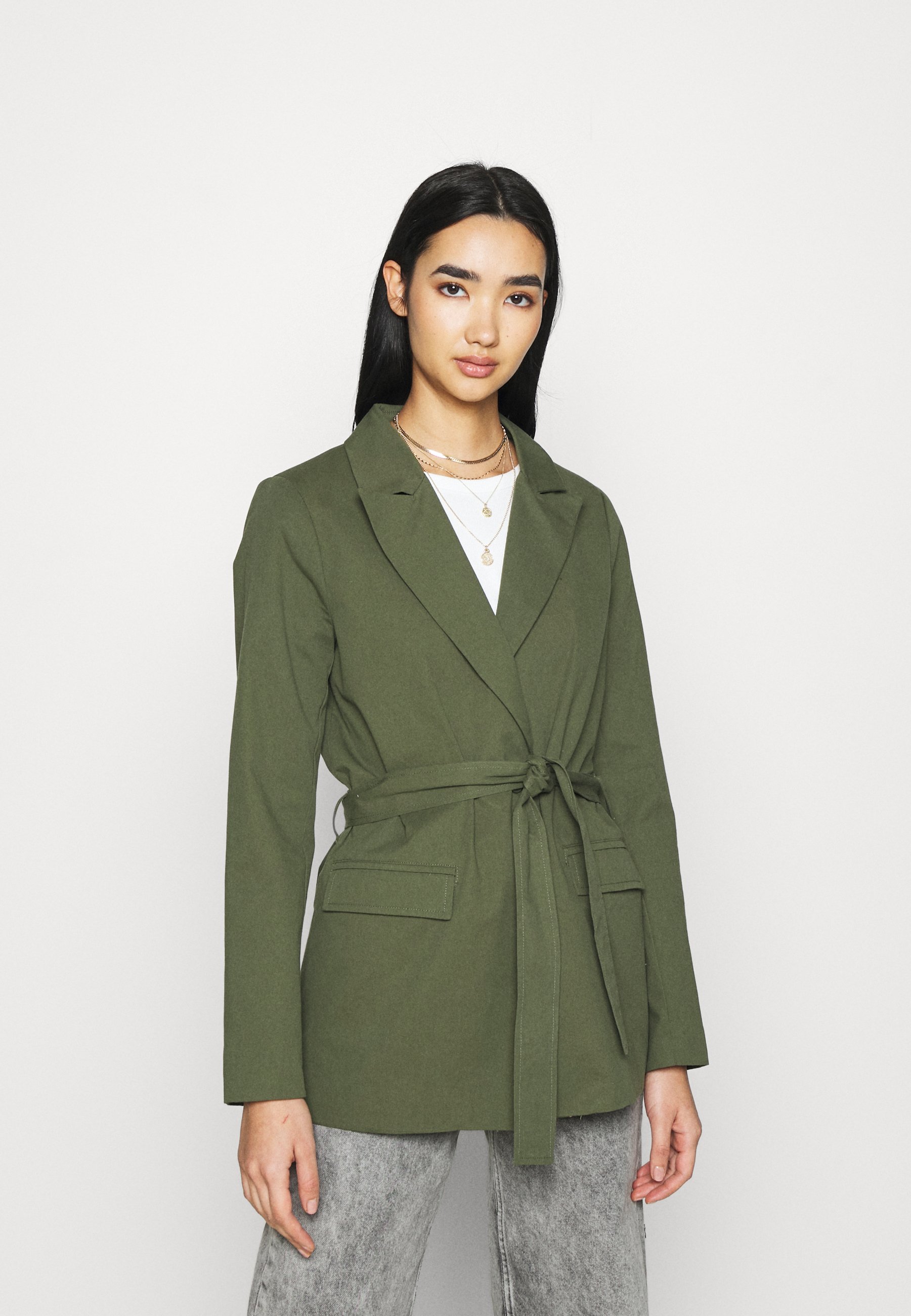 vince cropped lapel jacket
