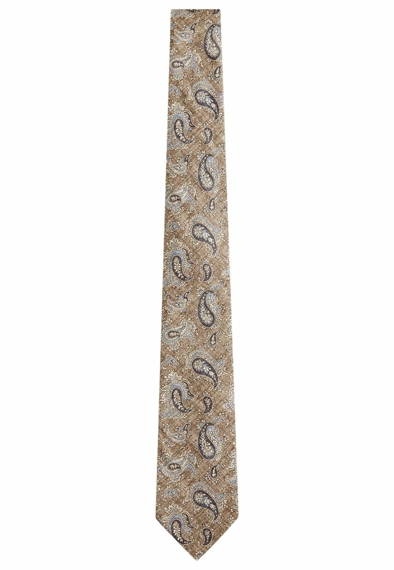 Next SIGNATURE MADE IN ITALY PRINTED MELANGE - REGULAR FIT - Kravata - neutral brown blue paisley