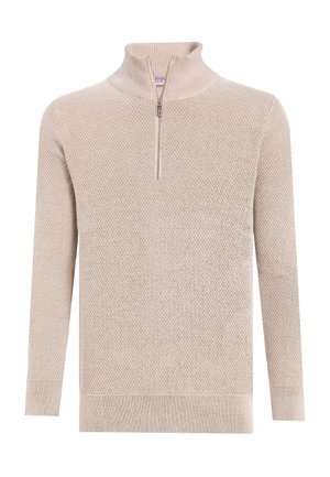 HALF-ZIP SWEATER - Jersey de punto - beige