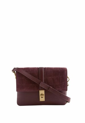 CROC EFFECT - Borsa a tracolla - burgundy red