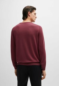 BOSS LENO-P - Strickpullover - dark red five